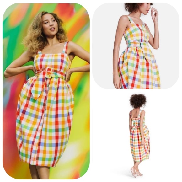 Christopher John Rogers Dresses & Skirts - NWT  Christopher John Plaid Rogers Button Front MIdi Dress 2